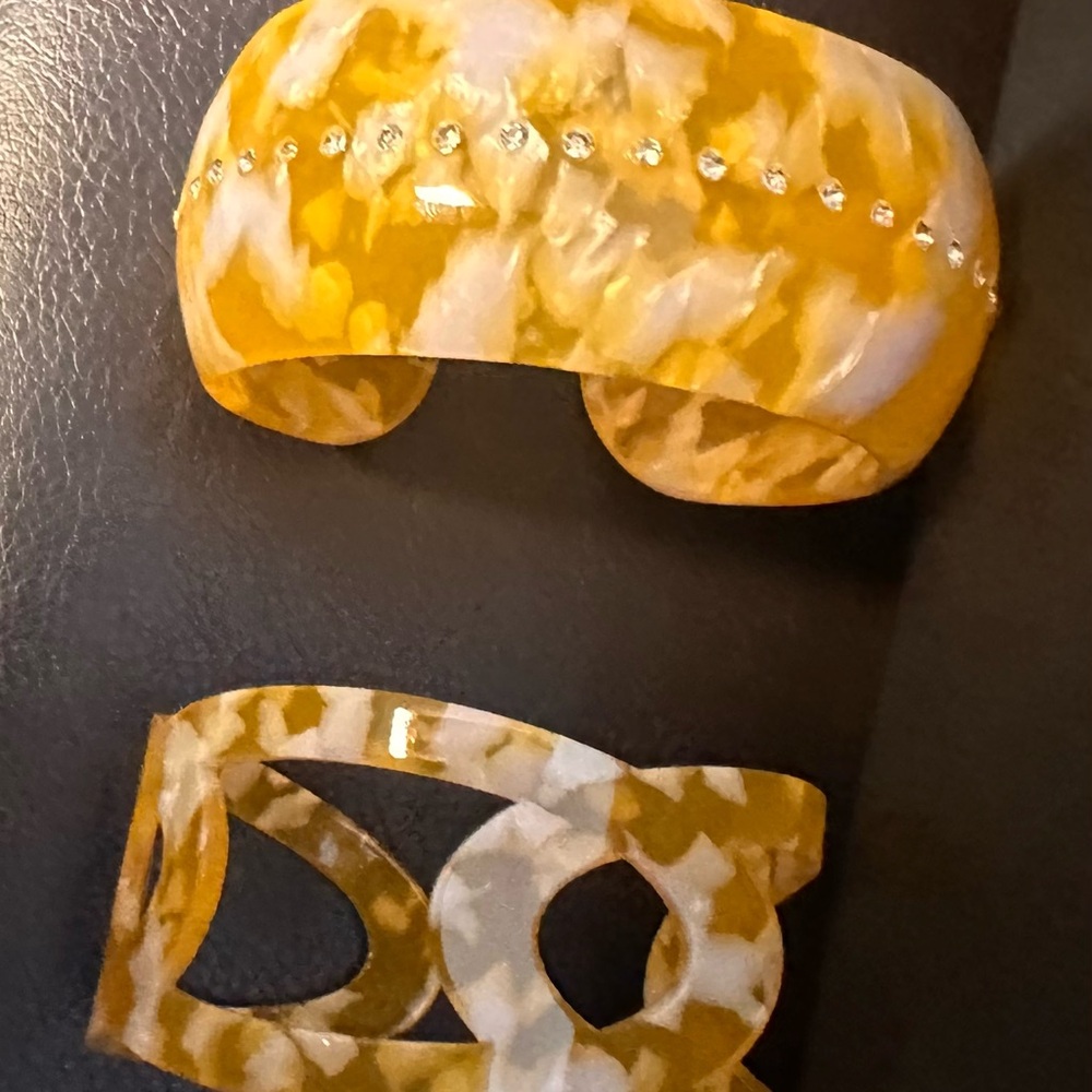 Sassy Jones Yellow and White Bracelets